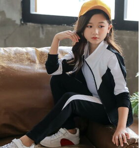 子供服 セットアップ スポーツウェア 長袖 トップス ロングパンツ 上下セット パーカー スウェット 運動着 ジャージ 男の子 女の子 学生向け