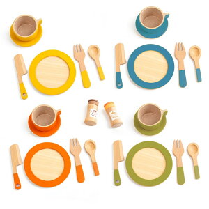 木のおもちゃ 食器セット ままごと4人分 木製 食器26点セット 知育玩具 入園祝い 親子遊び 保育所・児童館用品(6歳以上)