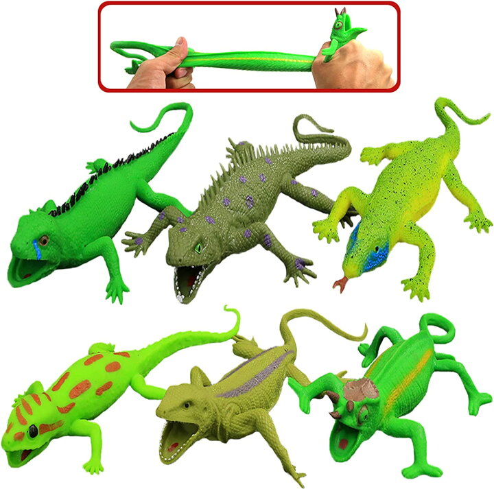楽天市場】Lizards Toys 9-inch ゴムトカゲセット（6パック 