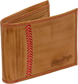 Rawlings ローリングス Men's Baseball Stitch Bifold, Tan 財布 メンズ財布 Men's Wallets 野球