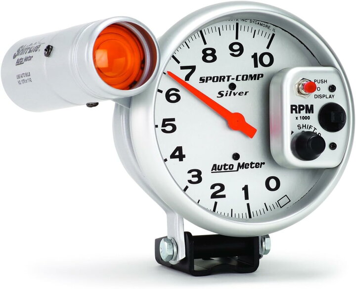 楽天市場】Auto Meter 3911 SPORT-COMP Silver Shift-Lite Tachometer  
