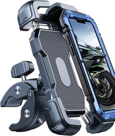 Bovemanx BM-BK68 バイク用スマホマウント 時速150マイル 風揺れ防止 7.2インチ 大型スマホ対応 自転車用スマホホルダー 5秒で簡単取り付け ハンドルバーフォンマウント iPhone すべての携帯電話に対応