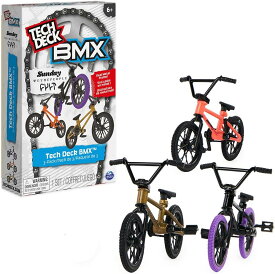 TECH DECK 6065312 BMXフィンガーバイク 3パック コレクター向け おもちゃのフィンガーバイク カスタマイズ可能 ミニBMX自転車玩具 対象年齢6歳以上 子供用おもちゃ フィンガーバイク 3台セット カスタム可能 ミニBMXコレクション玩具 指で遊ぶBMX ミニ自転車 3台セット
