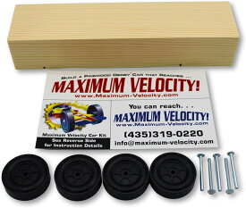 Maximum Velocity ダービーカーキット バルクパック(12) パインブロックキット ホイール＆アクスル付き パインウッドカーキットパインウッドダービー用品 パインウッドダービーカーキット 12台セット 木製ブロック + ホイール + アクスル付き 工作キット クラフト 木製キット