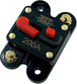 KCT KT-FH-37 カーオーディオサーキットブレーカー サーキットブレーカスイッチ リセット ヒューズ 200A システム保護用 12V/24V 過電流保護 遮断器 高電流サーキットブレーカー Circuit Breaker Switches