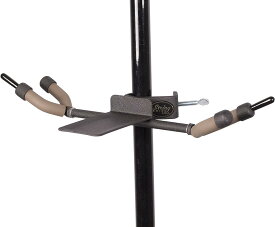 String Swing BCC04TWN-V マイクスタンド用バイオリンハンガー バイオリン/ビオラ 2本を収納可能 ツインバイオリン 楽器アクセサリー ハンガー バイオリンハンガー マイクスタンド用 2本掛け 弓ホルダー付き スタンド取付 バイオリン ビオラ対応 収納フック 楽器用ハンガー