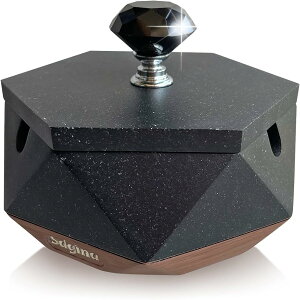 J JHOUSELIFESTYLE 蓋付き屋外用灰皿 屋外パティオ用灰皿 屋外クール灰皿 ブラック インテリア ホームデコレーション