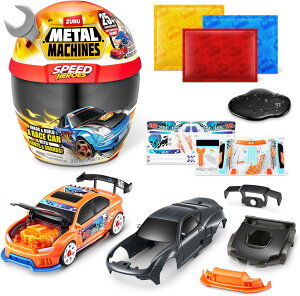 ZURU ^ }V Xs[h q[[Y Vo[ 20ȏ̃TvCY ̎ԂgݗĂ 2̃{fB Cg&TEh XC  & [XJ[ Metal Machines Speed Heroes (Silver) 20ȏ̃Tv