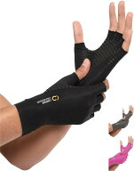 Copper Compression 関節炎用手袋 指なし関節炎手根管痛 手袋 男女兼用 リウマチ 腱炎 腫れ 手首ブレース…