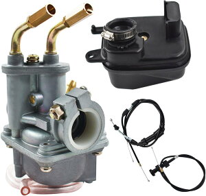 Silscvtt キャブレター交換用 Yamaha Y Zinger PW 50 PW50 Carb エアフィルター&スロットルチョークケーブル付き ヤマハ PW50 キャブレター YZinger キャブレター 交換用 PW50 キャブ レプリカ ミニバイク キ