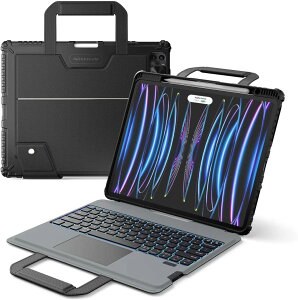 Nillkin Carry Go L[{[hP[X iPad Air 13C` (M3/M2) p nht iPad Pro 12.9 (3/4/5/6) p P[X O\ȃL[{[h }WbNgbNpbh 7FobNCg JJo