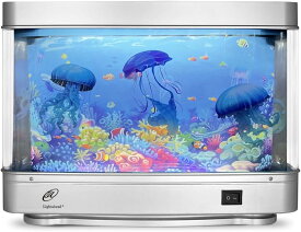 Lightahead LEDアクアリウム クラゲ バーチャルオーシャン デコレーション LEDクラゲアクアリウムライト Lightahead製 癒し インテリア ランプ 水槽風 クラゲ ランプ LEDアクアリウムライト インテリアライト 水槽風 癒しライト ナイトライト 海の生き物 クラゲランプ