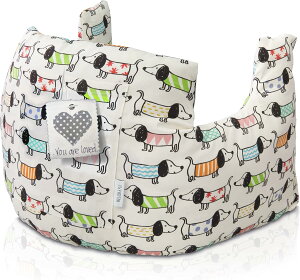 W&F HOME ソフトピロー 術後サポート枕 乳房切除術 術後回復 優しい抱き心地の犬柄クッション バストサポート 子宮摘出術回復用品 化学療法患者 ポートピロー 術後ケア・圧迫緩和・ポート保