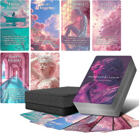 ZZBUY ロマンティックラブオラクルカード ソウルメイト＆ツインフレーム向けオラクルデッキ（意味付き）初心者向け 恋愛・パートナーシップ占いカード ロマンティック・ラブ オラクルカード ソウルメイト＆ツインフレーム向け 意味付きカード 恋愛・人間関係リーディング用