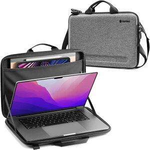 tomtoc �X���� �n�[�h�P�[�X 13�C���` MacBook Air / MacBook Pro�Ή� �^�u���b�g�|�P�b�g�t�� �������[�^ �ی�V�����_�[�o�b�O�i�ő�11�C���` iPad Air/Pro�Ή��j�X���� �n�[�h�P�[�X���V�����_�[�o�b