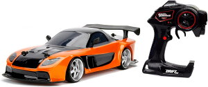 Jada Toys Fast & Furious Han�fs Mazda RX-7 Drift RC Car 1: 10 Scale 2.4Ghz �}�c�_ RX-7 �h���t�gRC�J�[ �����R���I�����W���u���b�N (Standard) (99700) �z�r�[RC�J�[ ���C���h�E�X�s�[�h �n�� �}�c�_ RX-7 �h���t�g RC