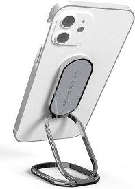 VAWcornic スマホリングホルダー フィンガーキックスタンド 540度双方向回転電話グリップ iPhone Samsung Huawei スマートフォン タブレット Kindle Switch Lite用 磁気カーマウントに対応 ダークグレー