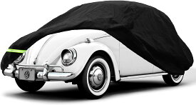 YIXIN 1960-1980 Volkswagen Beetle Bug Sedan フォルクスワーゲン ビートル バグセダン 2ドアサルーン カーカバー用 防水カーカバー 190Tカバー Customer Fit 防水 防風 ストラップ&ダブルドアジッパー 最大167" L