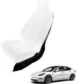 EVNV Tesla Model 3 テスラ シートカバー 2023-2018-防水 ネオプレンテスラシートカバー シートを保護 取り付けが簡単 テスラモデル3アクセサリー 2022 ホワイトフロントシートカバー