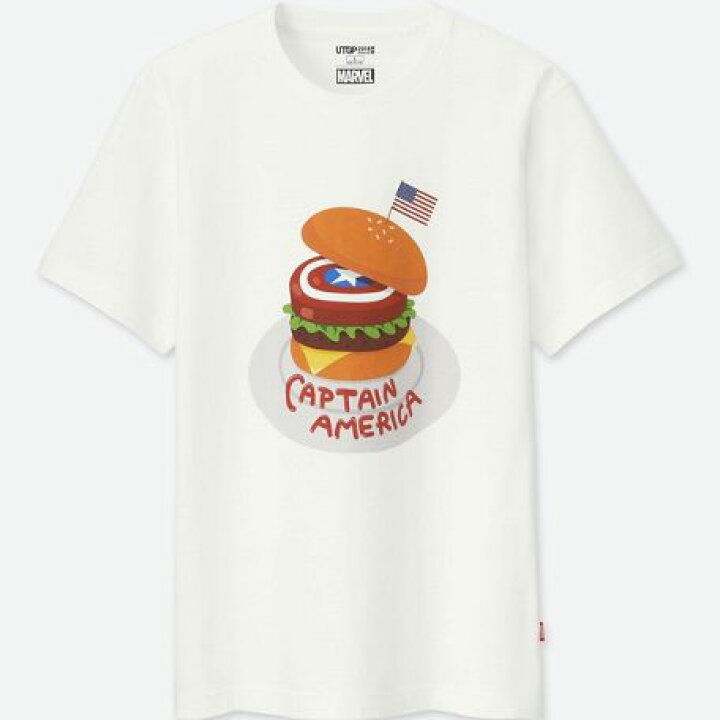 楽天市場 Ut ユニクロ マーベル キャプテンアメリカ ハンバーガー Tシャツ L ａｍａｘ 楽天市場店