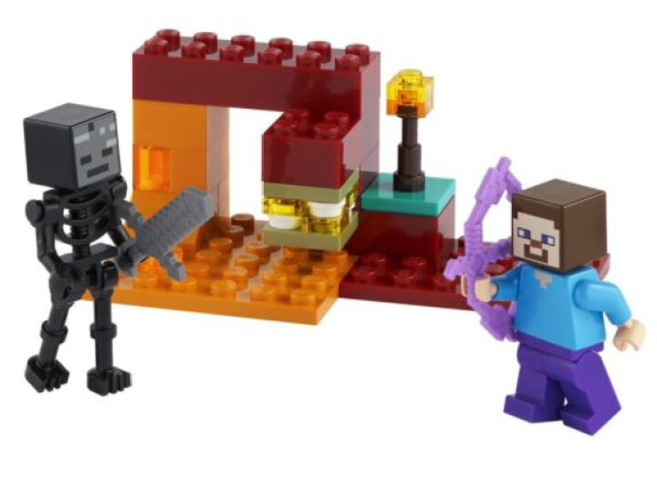 楽天市場 送料無料 レゴ マインクラフト スティーブとウィザースケルトン ミニセット 日時時間指定の場合は送料無料ではなくて通常送料になります ａｍａｘ 楽天市場店
