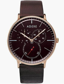 [アデクス] 腕時計 クォーツ マルチファンクション 1868A-T02 正規輸入品 ブラウン