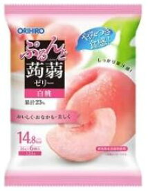 オリヒロプランデュ ぷるんと蒟蒻ゼリーパウチ白桃 6個×24個セット※日時時間指定不可の商品です　詳しくは商品説明にて