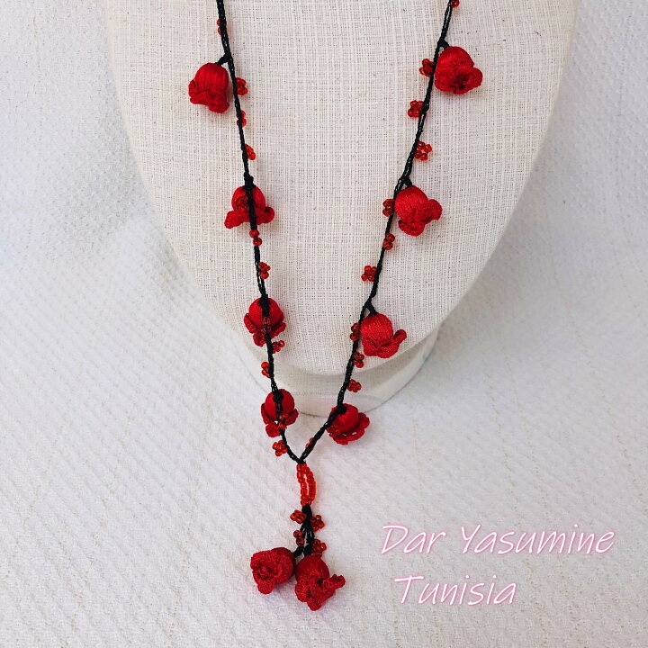 楽天市場】オヤ刺繍ネックレス トルコの伝統手芸 使用時長さ約50cm 