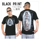 【★あす楽対応★】BLACKPRINTブラックプリントTシャツ【シルバーマリア】411フォーダブワン雑誌掲載メンズファッション服HIPHOPB系BBOYオーバーサイズDANCEダンス衣装