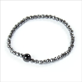 ヘマタイト ブラックオニキス ブレスレット (4mm)ファッション 服 HIPHOP B系 B BOY DANCE ヒップホップ ダンス 衣装 AMAZING アメージング【メール便対応商品】