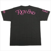 RICHENDリッチエンドTシャツ半袖メンズ大きいサイズEXTRA(ブラック×ショッキングピンク)B系ストリート系ヒップホップダンス衣装ブランドファッションAMAZINGアメージング