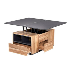 テーブル センターテーブル 昇降式テーブル 高さ調節可能 幅100 折りたたみ 天板昇降 引出し 多機能 ダイニングテーブル