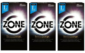 ジェクス ZONE ゾーン Lサイズ 6個入 3点セット コンドーム 避妊具 スキン ゴム MB-A