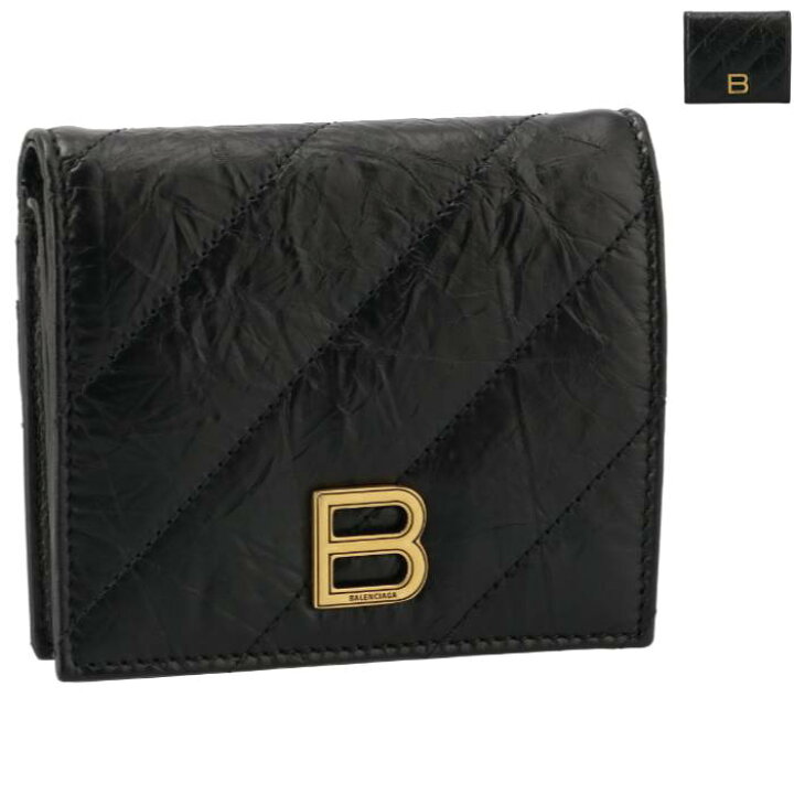 楽天市場】バレンシアガ BALENCIAGA 財布 二つ折り CRUSH フラップ 