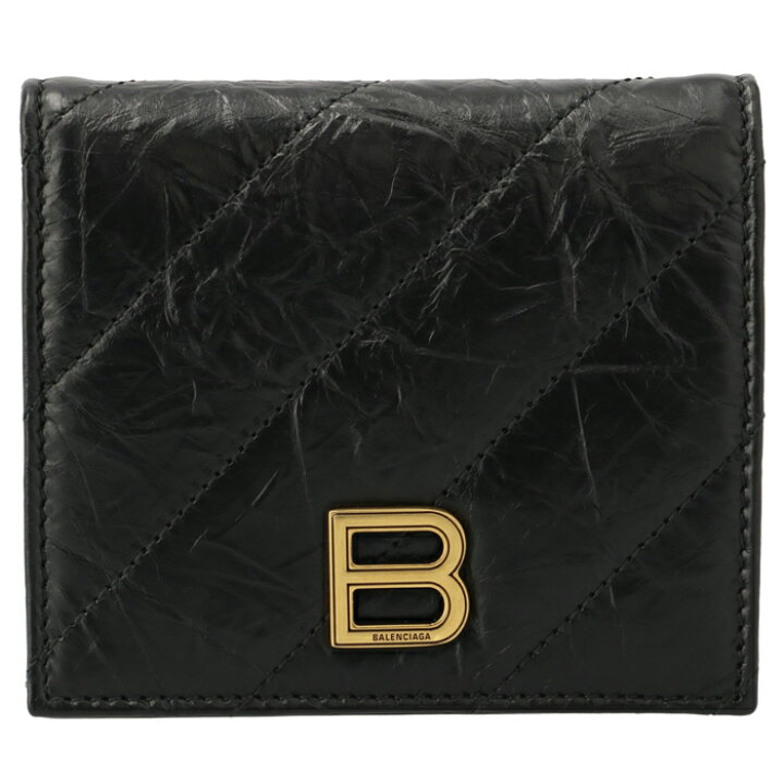 楽天市場】バレンシアガ BALENCIAGA 財布 二つ折り CRUSH フラップ 