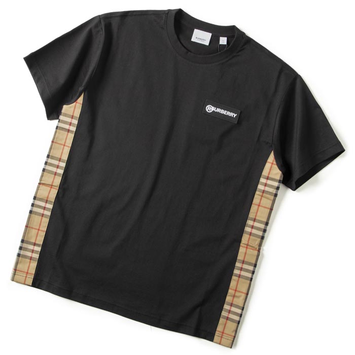 バーバリー BURBERRY Tシャツ スウェットシャツ ヴィンテージチェックパネル オーバーサイズ ブラック系 8024545 |  アメイジングサーカス