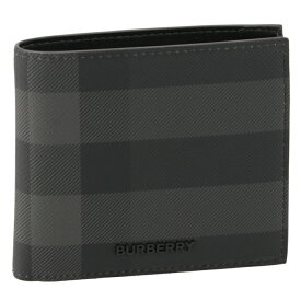 バーバリー BURBERRY 財布 二つ折り メンズ バイフォールドウォレット チャコールチェック 二つ折り財布 8070201
