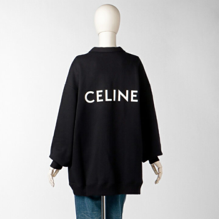 楽天市場】セリーヌ CELINE カーディガン ロゴ スウェットカーディガン 