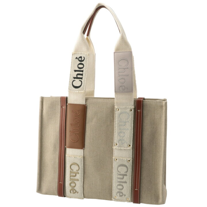 楽天市場】クロエ CHLOE トートバッグ WOODY LOGO リボン付き  
