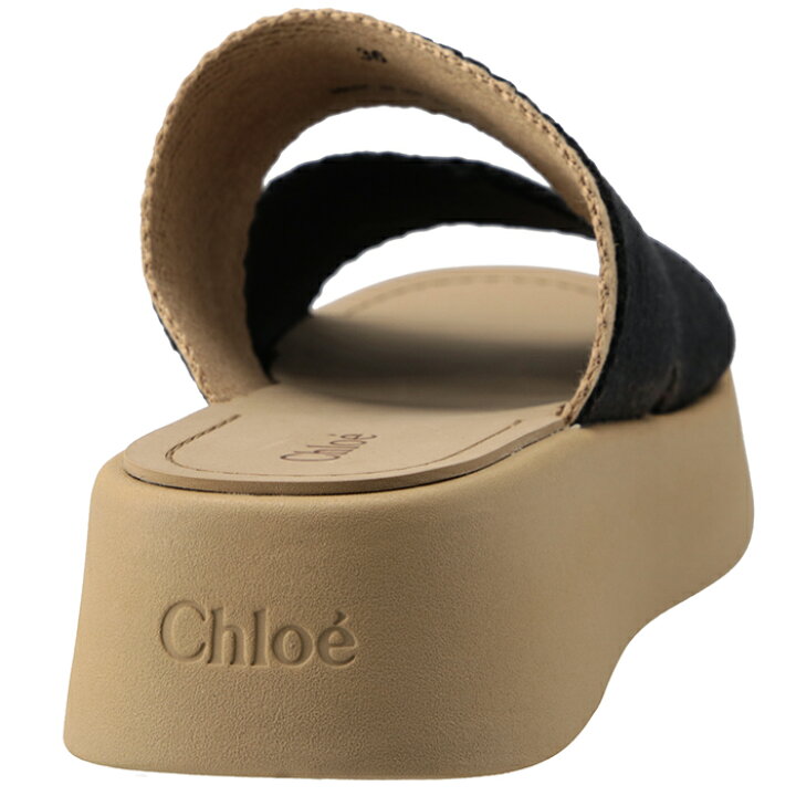楽天市場】クロエ CHLOE サンダル MILA 厚底 ミュール ロゴ スライド  