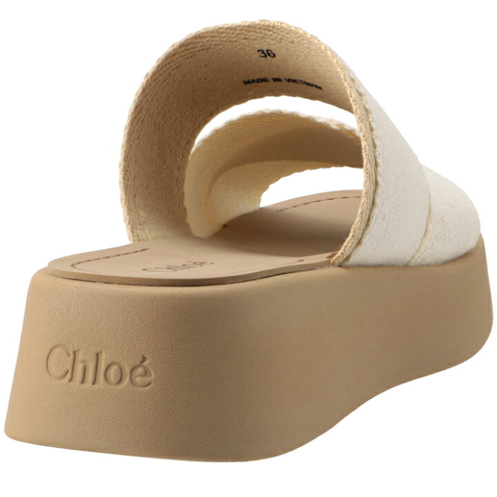 楽天市場】クロエ CHLOE サンダル MILA 厚底 ミュール ロゴ スライド  