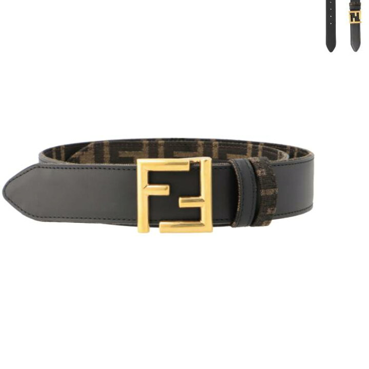 楽天市場】フェンディ FENDI ベルト FFロゴ レザー×キャンバス 3.5cm幅