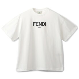 フェンディ FENDI 【大人もOK】キッズ Tシャツ FENDI ROMA ロゴ クルーネック 半袖シャツ 2024年春夏新作 JUI137 7AJ F0ZNE【2024SS】