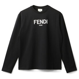 フェンディ FENDI 【大人もOK】キッズ ロングTシャツ FENDI ROMA ロゴ クルーネック 長袖シャツ 2024年春夏新作 JUI154 7AJ F0GME【2024SS】