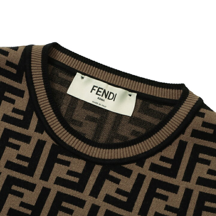 楽天市場】フェンディ FENDI ニット 半袖 セーター FFロゴ ズッカ柄 