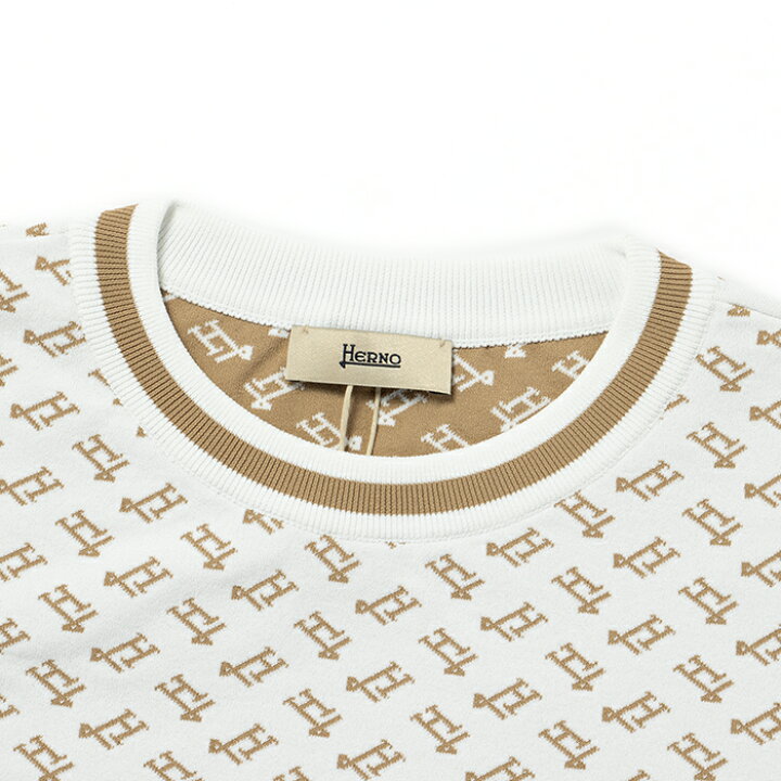 楽天市場】ヘルノ HERNO 半袖ニット Tシャツ ENDLESS VISCOSE MONOGRAM  