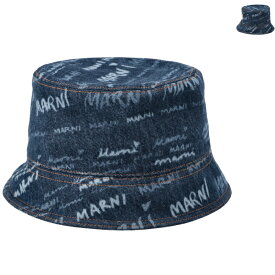 マルニ MARNI バケットハット ロゴ MEGA MARNI デニム 帽子 CLMC0055A0 USCV36