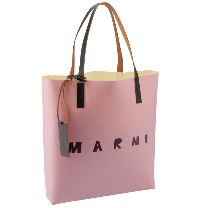 楽天市場】マルニ MARNI ロゴ トートバッグ PVCショッピングバッグ