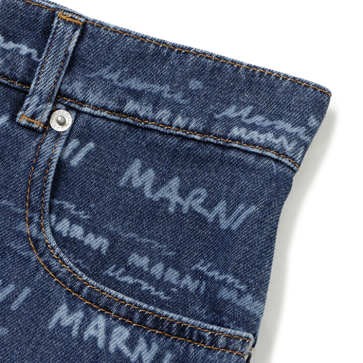 楽天市場】マルニ MARNI ミニスカート ロゴ MEGA MARNI デニムスカート  