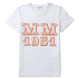 マックスマーラ MAX MARA Tシャツ 半袖 MINCIO コットン クルーネック ジャージー MaxMaraGram 2319410432 0006 BIANCOPES【10P0115】